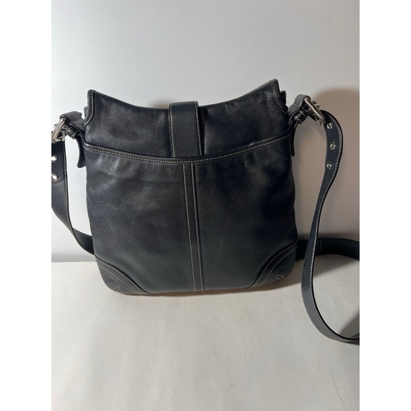 Black Leather Shoulder Bag - Picture 2 of 10